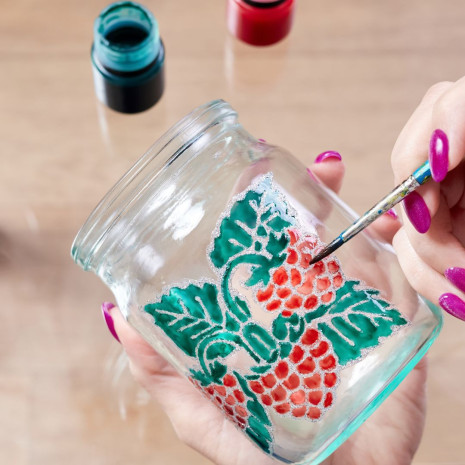 Autumn Term Festive Glass Jar Painting 